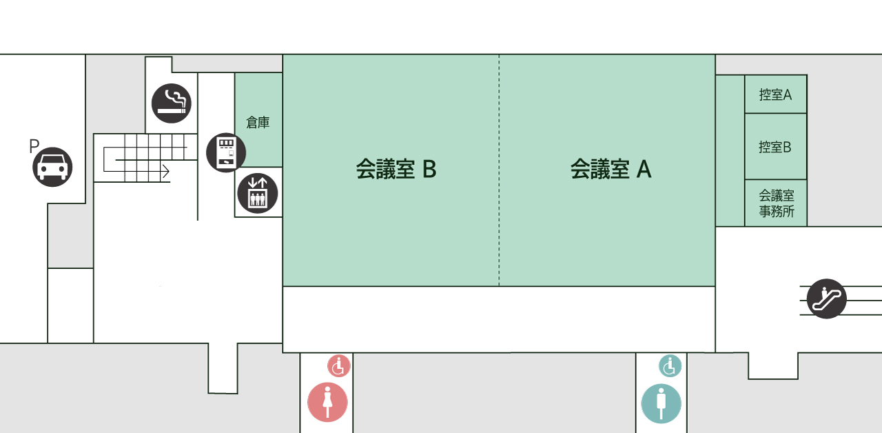 会議室A+B フロアマップ