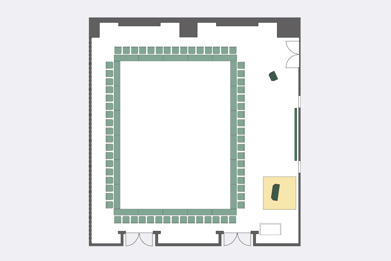 会議室A ロの字形式レイアウト図面