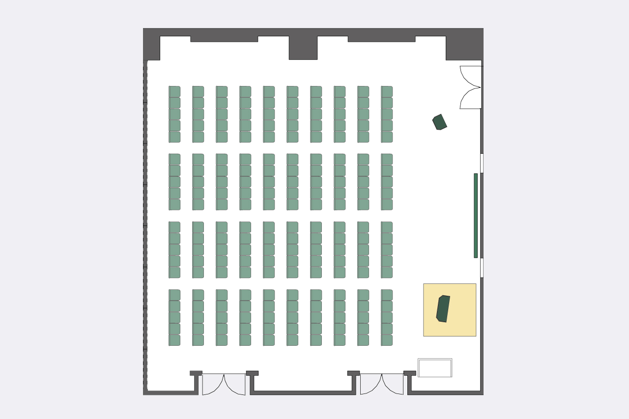 会議室A シアター形式レイアウト図面