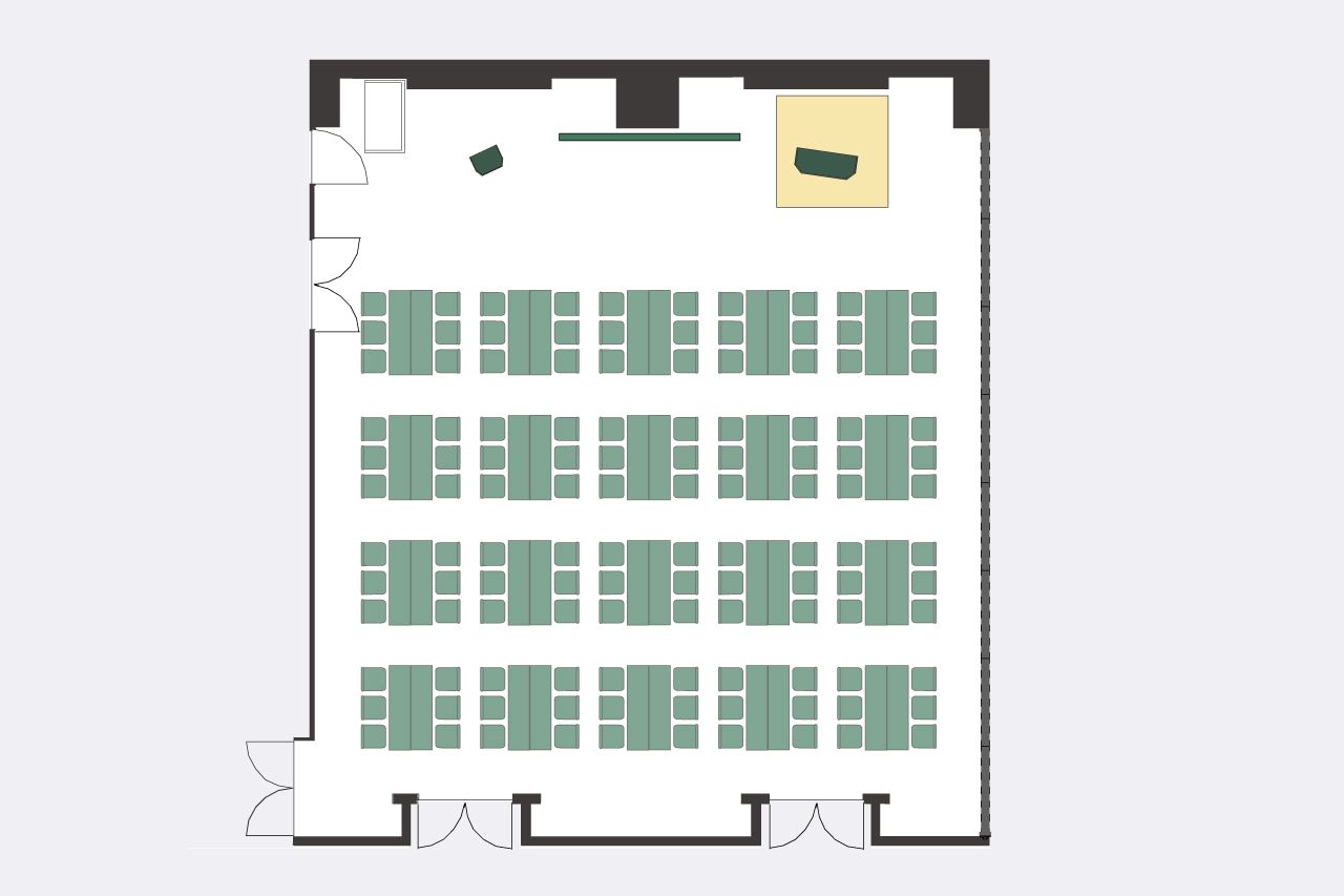 会議室B グループ形式(3名掛け)レイアウト図面