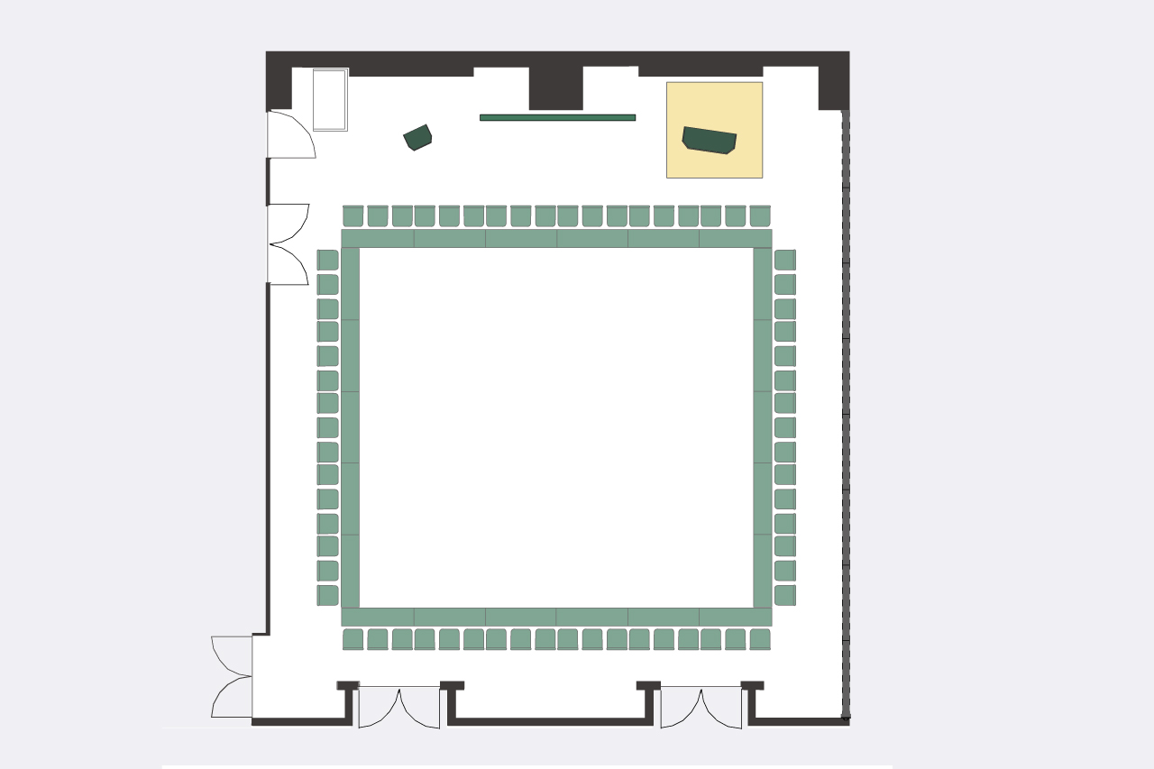 会議室B ロの字形式レイアウト図面