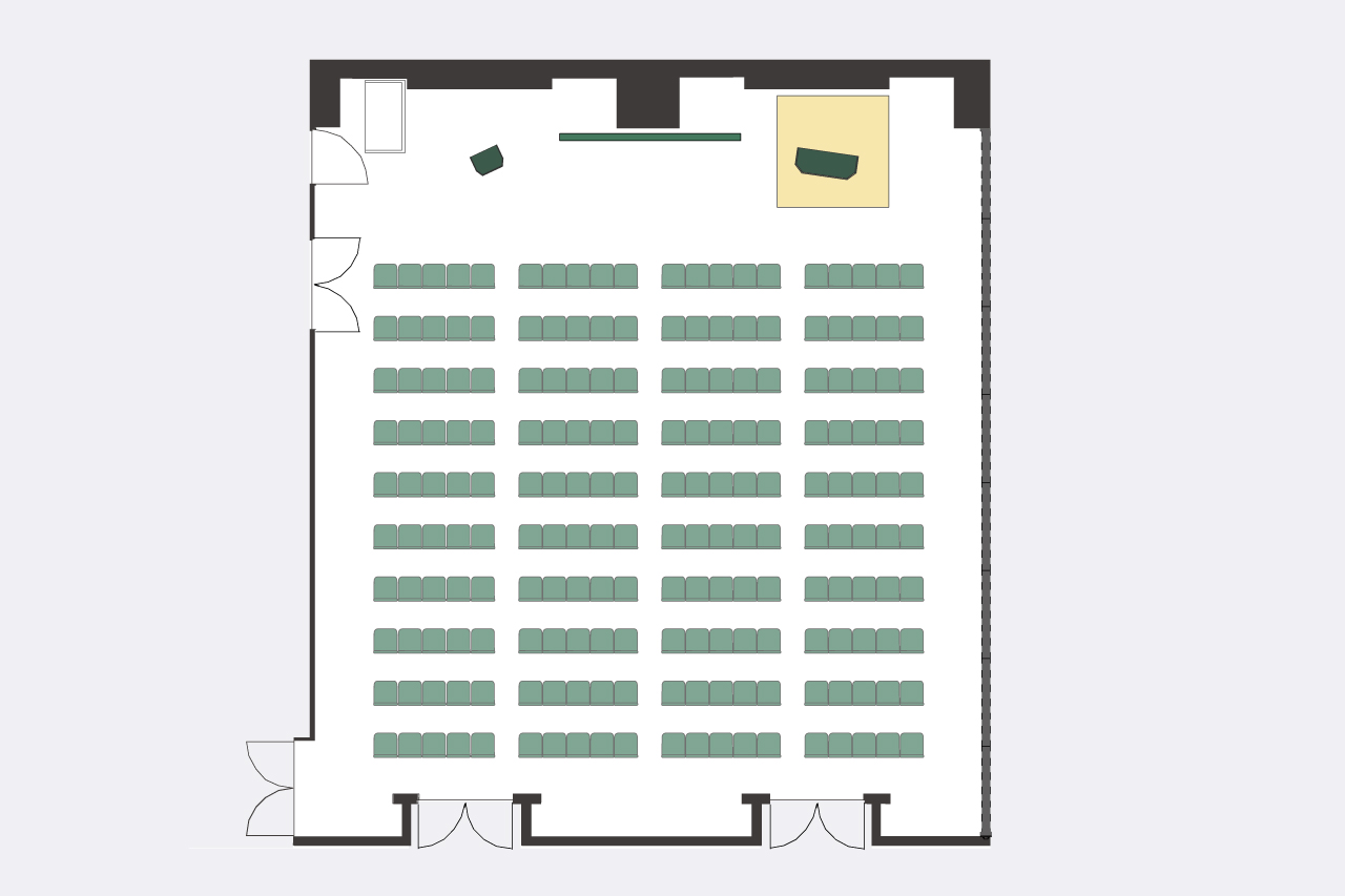 会議室B シアター形式レイアウト図面